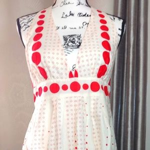Woman in Red Poka-a-Dot Dress.